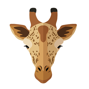 giraffe illustrated icon